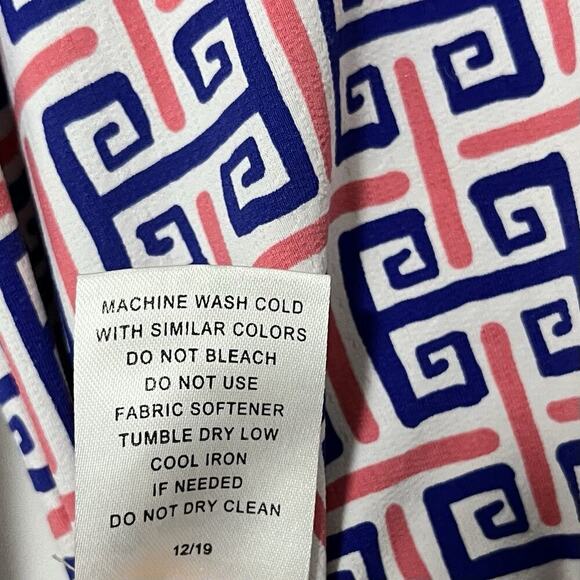 SanSoleil SolCool Golf Zip Mock Top Size L Geometric Long Sleeve UPF 50 Women's - Picture 8 of 8